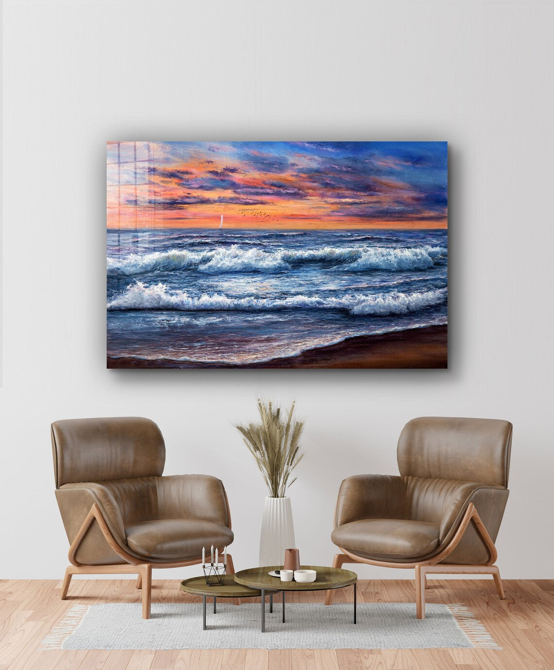 Seashore Painting UV Direct Aluminum Print Australian Made Quality