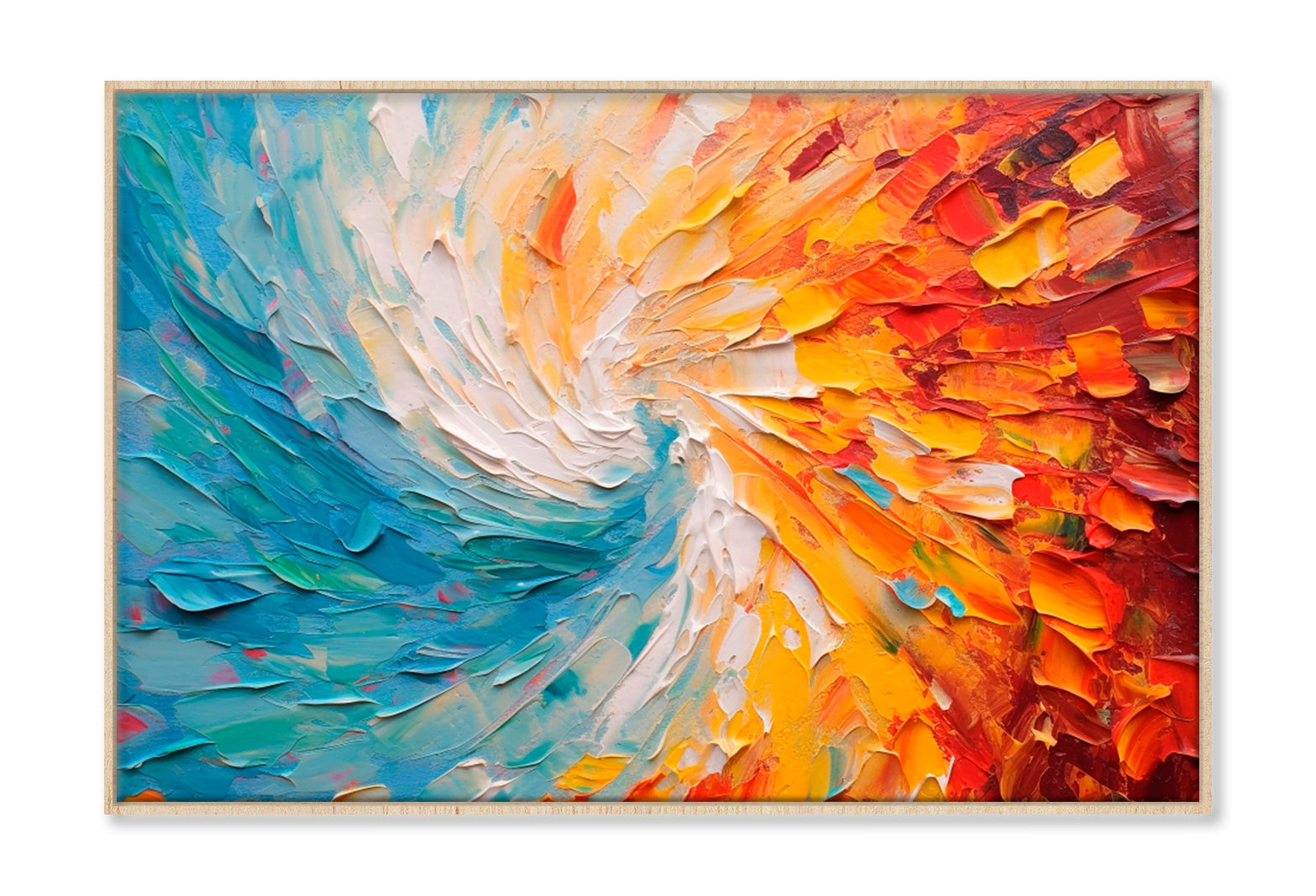 Colorful Abstract Oil Painting Wall Art Limited Edition High Quality Print Canvas Box Framed Natural