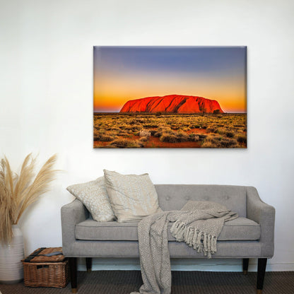 Sunset Uluru Australian Outback Wall Art Decor 100% Australian Made