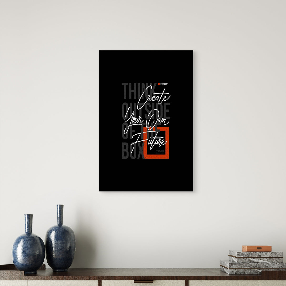 Motivational Quote Creative Mindset Corporate Office Growth 40x60cm Metal Print Ready to Hang