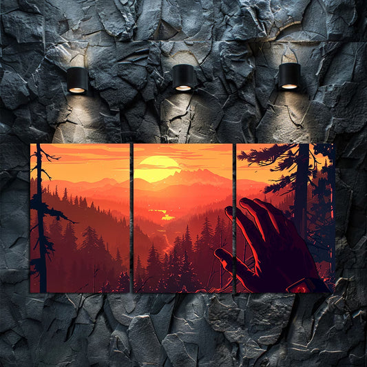 3pcs Nature Landscape with Reaching Hand Wall Art Set Canvas Framed 40x60cm - High Quality Print 100% Australian Made Wall Canvas Ready to Hang