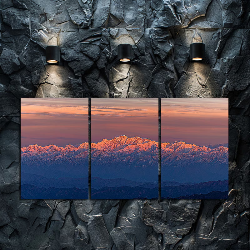 3pcs Majestic Snow-Capped Himalayas & Mountains Wall Art Set Canvas Framed 60x90cm - High Quality Print 100% Australian Made Wall Canvas Ready to Hang