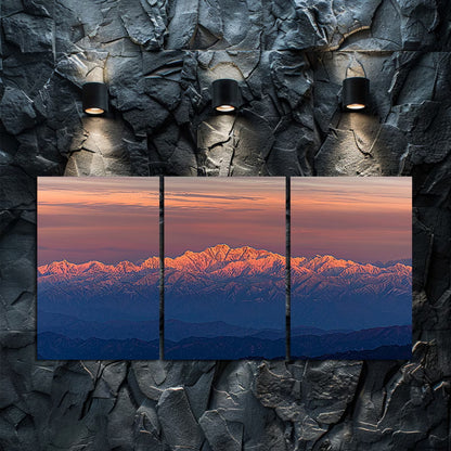 3pcs Majestic Snow-Capped Himalayas & Mountains Wall Art Set Canvas Framed 60x90cm - High Quality Print 100% Australian Made Wall Canvas Ready to Hang