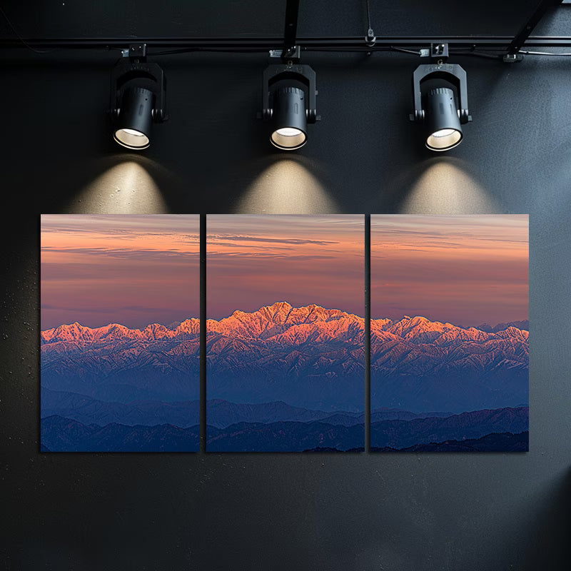 3pcs Majestic Snow-Capped Himalayas & Mountains Wall Art Set Canvas Framed 60x90cm - High Quality Print 100% Australian Made Wall Canvas Ready to Hang