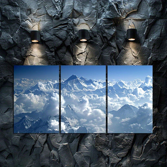 3pcs Serene Mountain Scenery Wall Art Set Canvas Framed 60x90cm - High Quality Print 100% Australian Made Wall Canvas Ready to Hang