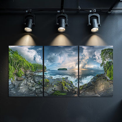 3pcs Photograph of French Bay in Sydney Wall Art Set Canvas Framed 40x60cm - High Quality Print 100% Australian Made Wall Canvas Ready to Hang