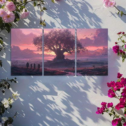 3pcs Witcher-Inspired Fantasy Landscape Wall Art Set Canvas Framed 50x70cm - High Quality Print 100% Australian Made Wall Canvas Ready to Hang