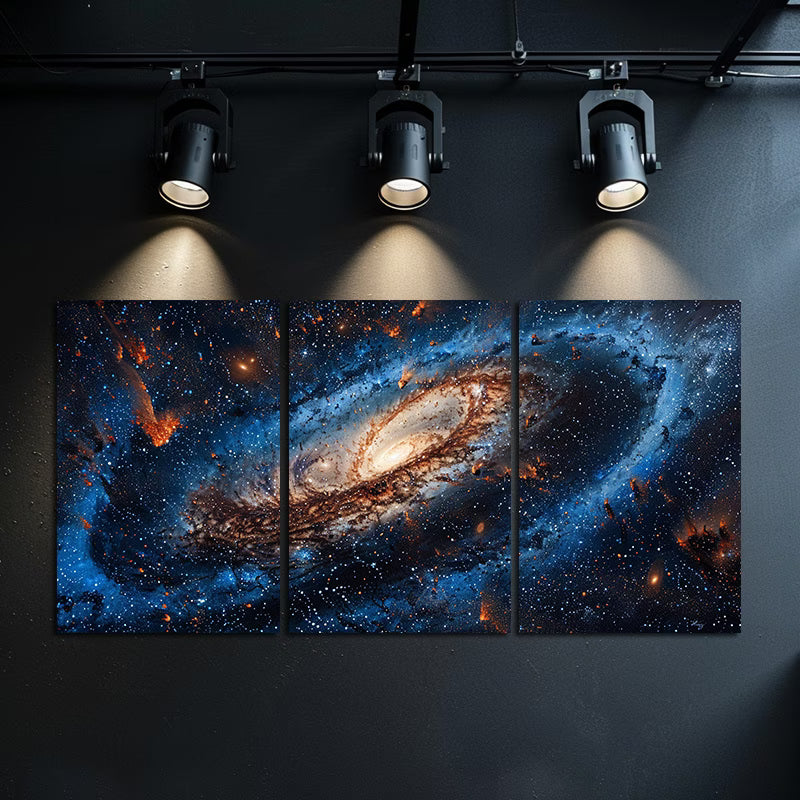 3pcs Space Galaxy & Milky Way Wall Art Set Canvas Framed 40x60cm - High Quality Print 100% Australian Made Wall Canvas Ready to Hang