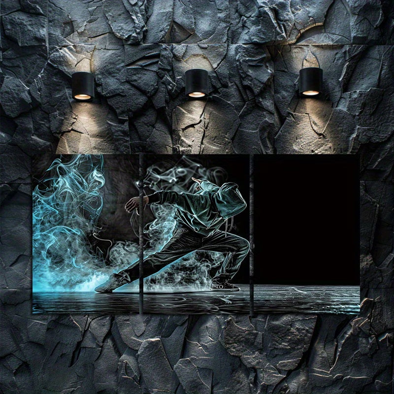 3pcs Abstract Hip Hop Dance Wall Art Set Canvas Framed 60x90cm - High Quality Print 100% Australian Made Wall Canvas Ready to Hang