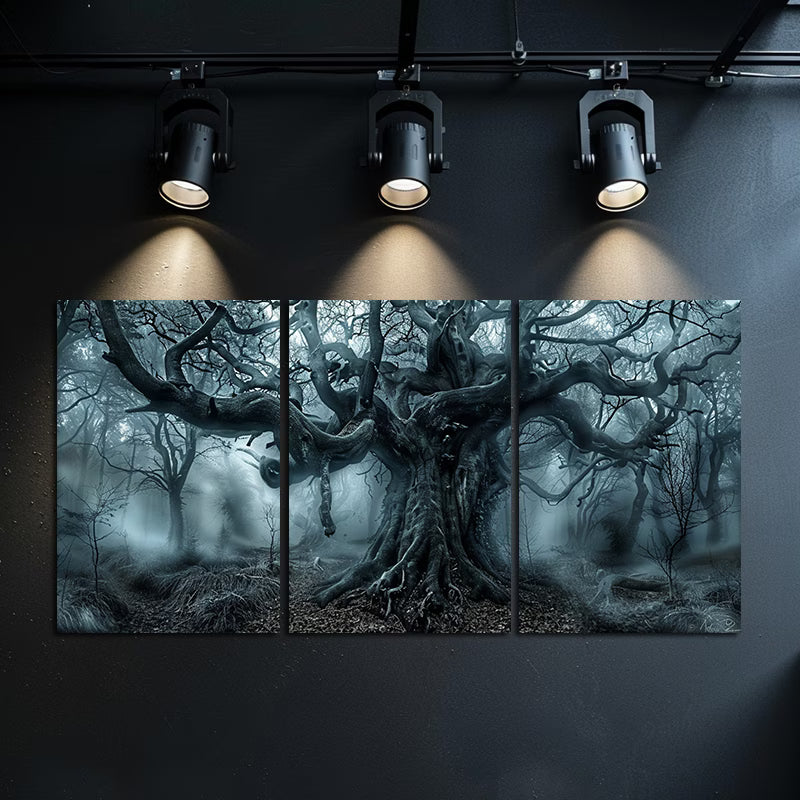 3pcs Mystical Forest Tree Wall Art Set Canvas Framed 40x60cm - High Quality Print 100% Australian Made Wall Canvas Ready to Hang
