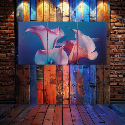 3pcs Close-up of Calla Lilies Captured Wall Art Set Canvas Framed 40x60cm - High Quality Print 100% Australian Made Wall Canvas Ready to Hang