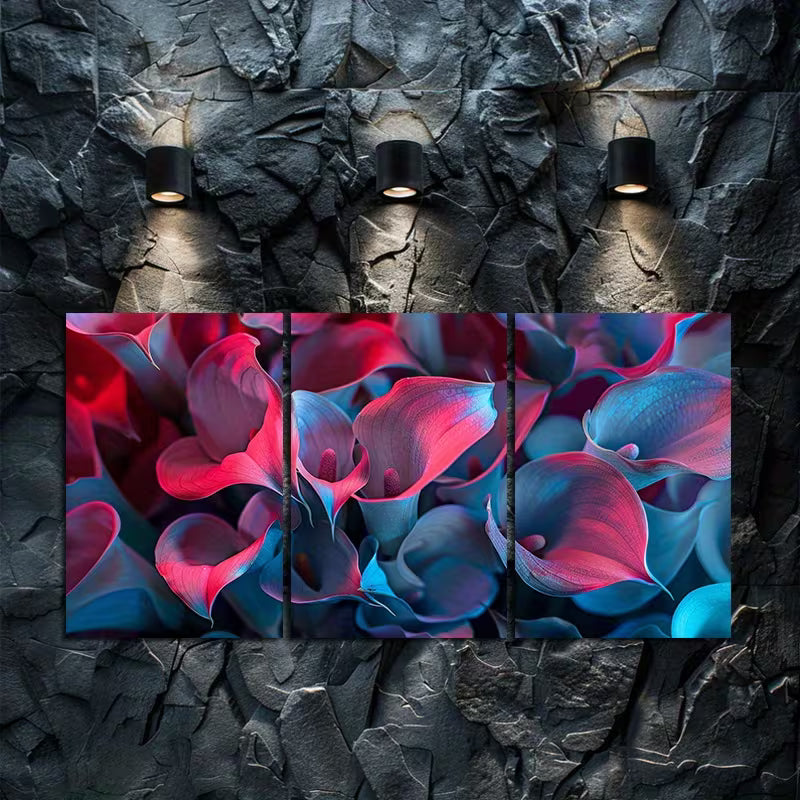 3pcs Calla Lilies Captured in a Soft Focus Photo Wall Art Set Canvas Framed 40x60cm - High Quality Print 100% Australian Made Wall Canvas Ready to Hang