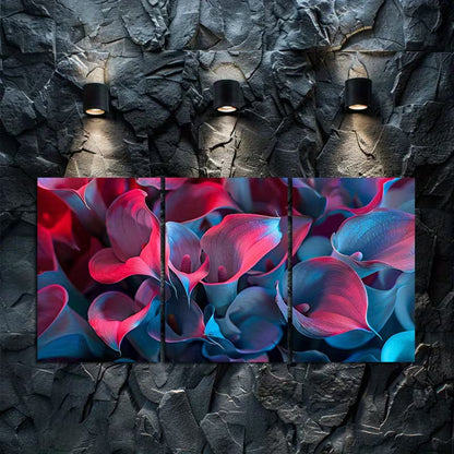 3pcs Calla Lilies Captured in a Soft Focus Photo Wall Art Set Canvas Framed 40x60cm - High Quality Print 100% Australian Made Wall Canvas Ready to Hang