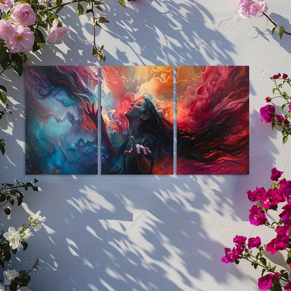 3pcs Abstract Dance Inspired Oil Painting Style Wall Art Set Canvas Framed 40x60cm - High Quality Print 100% Australian Made Wall Canvas Ready to Hang