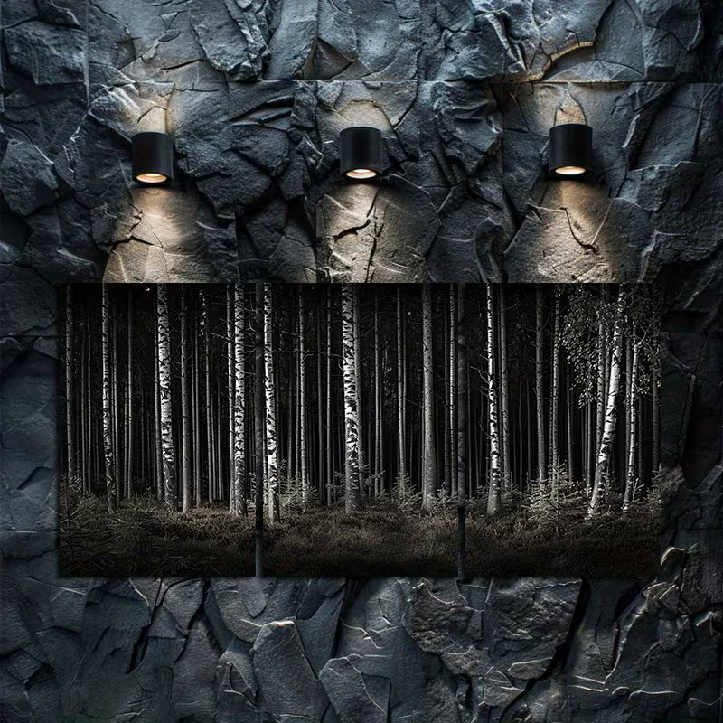 3pcs Dark Forest Dense Trees Design Wall Art Set Canvas Framed 60x90cm - High Quality Print 100% Australian Made Wall Canvas Ready to Hang