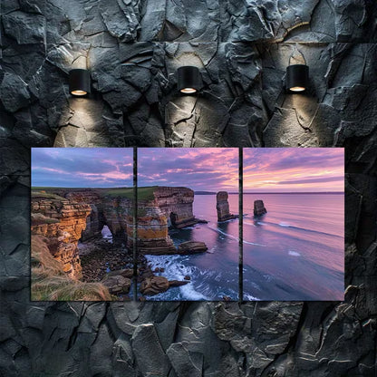 3pcs Dord Holmes Beach Sunset Wall Art Set Canvas Framed 50x70cm - High Quality Print 100% Australian Made Wall Canvas Ready to Hang