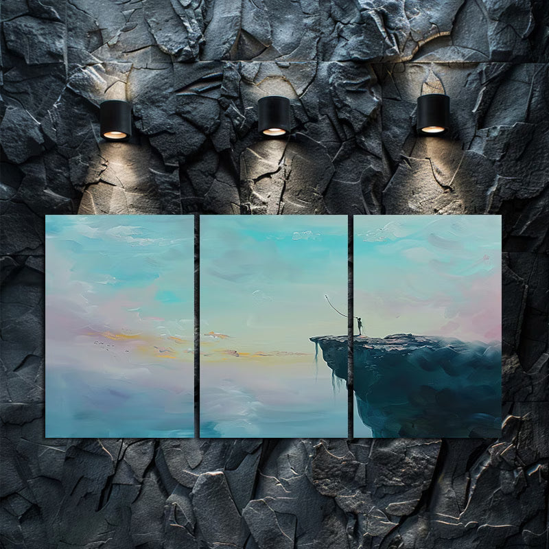 3pcs Oil Painting Bungee Jumping Wall Art Set Canvas Framed 40x60cm - High Quality Print 100% Australian Made Wall Canvas Ready to Hang