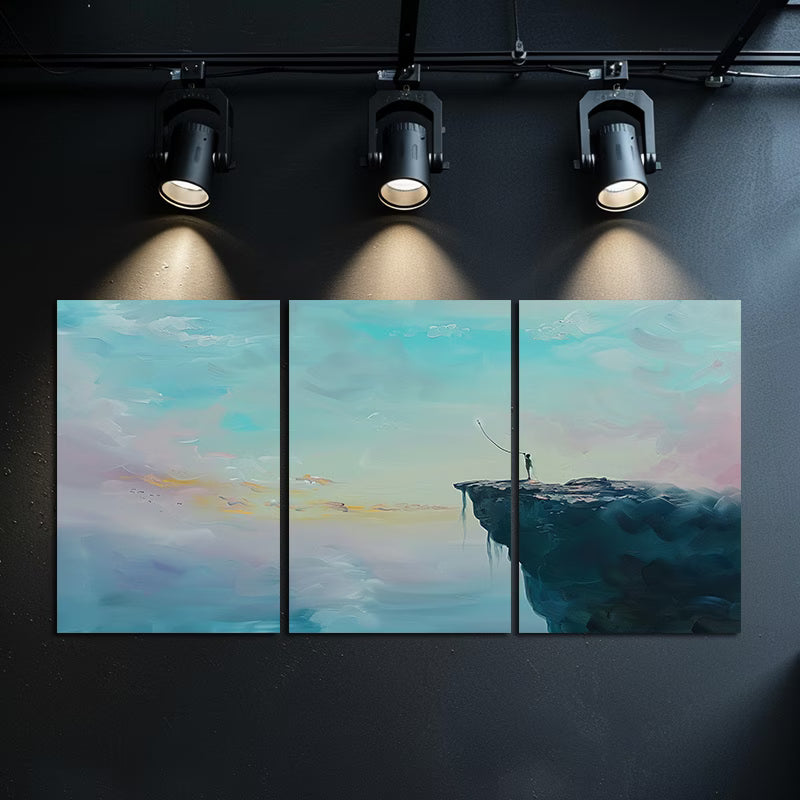 3pcs Oil Painting Bungee Jumping Wall Art Set Canvas Framed 50x70cm - High Quality Print 100% Australian Made Wall Canvas Ready to Hang