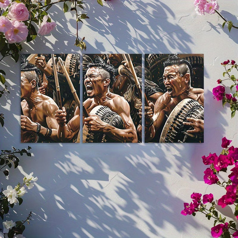 3pcs The Raft of the Tagata Pasifika Wall Art Set Canvas Framed 60x90cm - High Quality Print 100% Australian Made Wall Canvas Ready to Hang