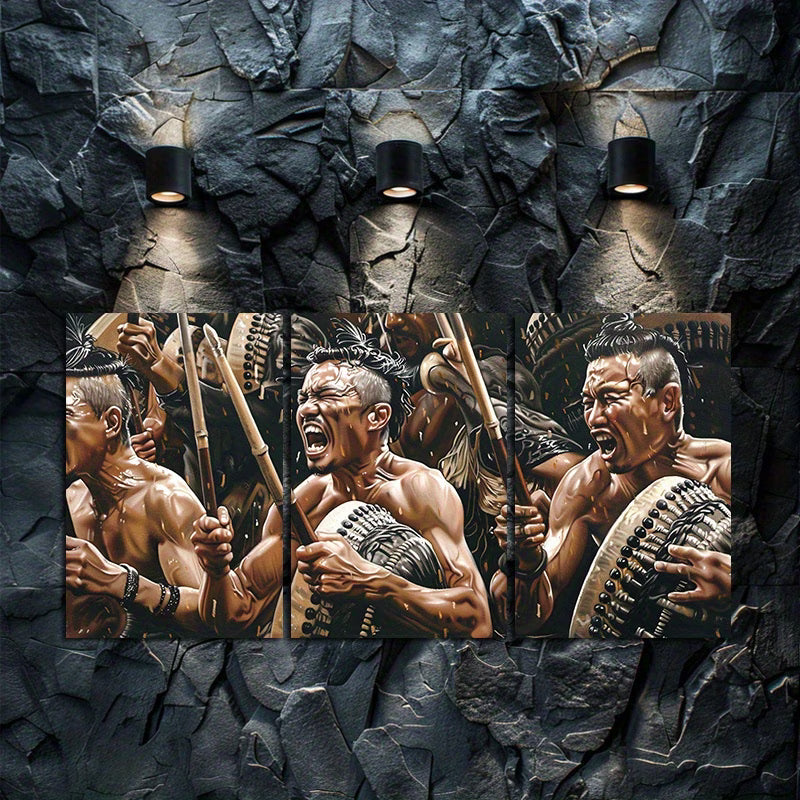 3pcs The Raft of the Tagata Pasifika Wall Art Set Canvas Framed 60x90cm - High Quality Print 100% Australian Made Wall Canvas Ready to Hang
