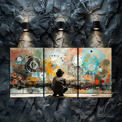 3pcs Graffiti Street Art Style Oil Painting Wall Art Set Canvas Framed 50x70cm - High Quality Print 100% Australian Made Wall Canvas Ready to Hang
