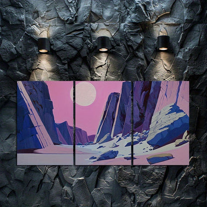 3pcs Desert & Gobi Scenery Oil Paintings Wall Art Set Canvas Framed 40x60cm - High Quality Print 100% Australian Made Wall Canvas Ready to Hang