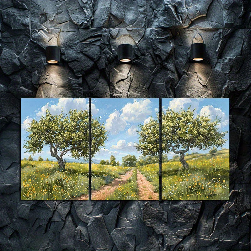 3pcs Embrace of Nature Oil Painting Wall Art Set Canvas Framed 60x90cm - High Quality Print 100% Australian Made Wall Canvas Ready to Hang