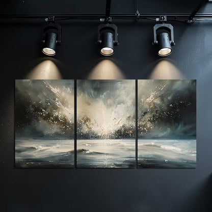 3pcs Starry Sky on a Summer Night Wall Art Set Canvas Framed 40x60cm - High Quality Print 100% Australian Made Wall Canvas Ready to Hang