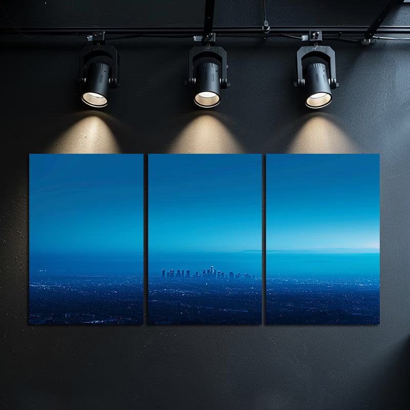 3pcs Los Angeles Skyline Cityscape at Dusk Wall Art Set Canvas Framed 60x90cm - High Quality Print 100% Australian Made Wall Canvas Ready to Hang