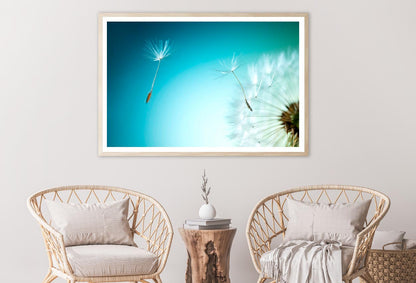 Dandelion Blowing in The Wind with A Blue Sky  Home Decor Premium Quality Poster Print Choose Your Sizes