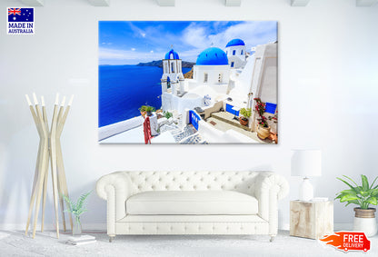 Dome church Santorini Greece Print 100% Australian Made