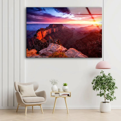 Mountain Sunset Scenery UV Direct Aluminum Print Australian Made Quality