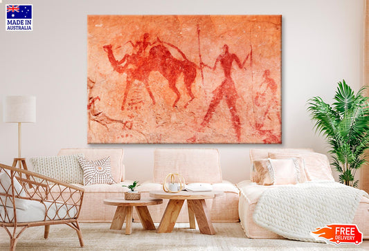 Famous Prehistoric Rock Paintings of Tassili N'Ajjer, Algeria Wall Art Decor 100% Australian Made