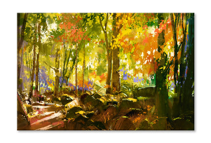 Bright Forest, Beautiful Nature In Spring Oil Painting Wall Art Limited Edition High Quality Print Stretched Canvas None