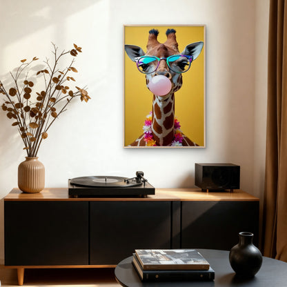 Trendy Giraffe Modern Playful Fashion Animal Home Decor Premium Quality Poster Print Choose Your Sizes