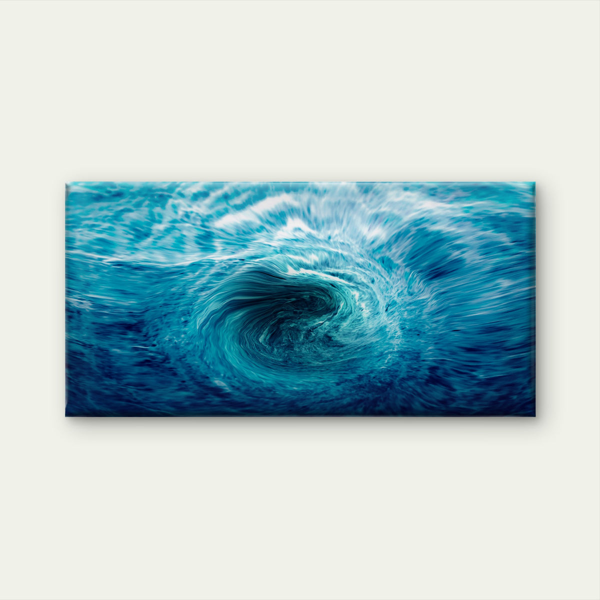 Blue Ocean Water Fluid Swirl Wall Art Canvas Office Home Room Framed 120x60cm