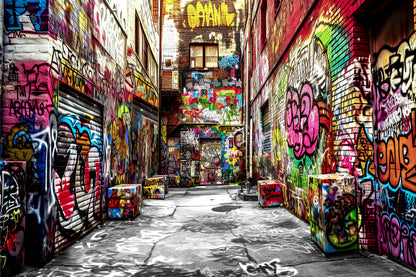 Modern Graffiti Street Painting Wall Art Decor 100% Australian Made