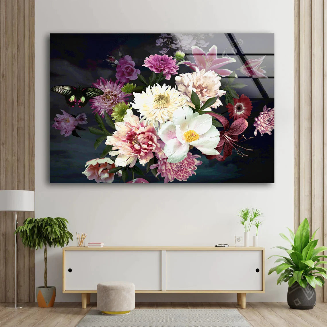 Colorful Flowers Bunch UV Direct Aluminum Print Australian Made Quality