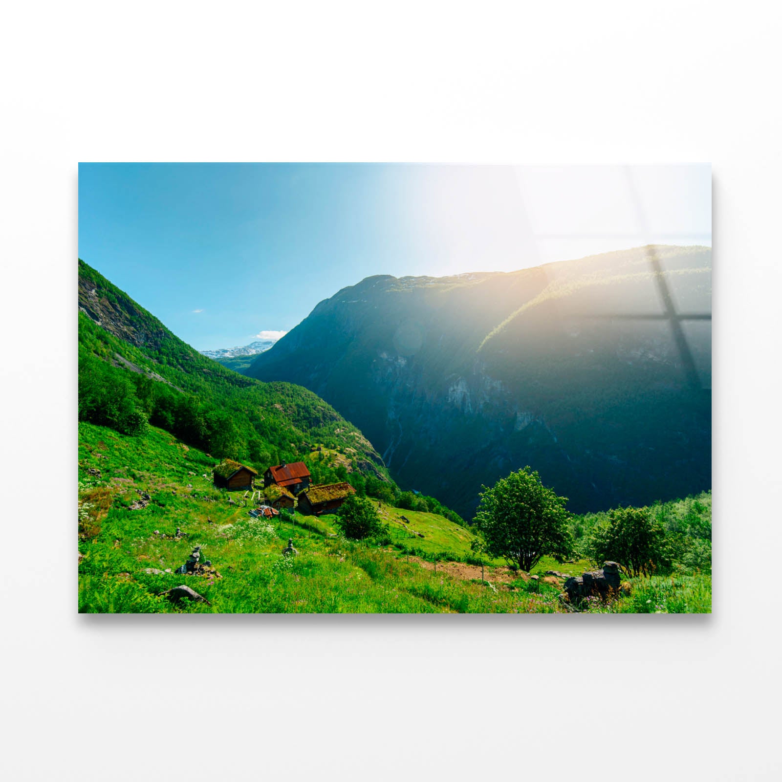 Fjord & Mountains Acrylic Glass Print Tempered Glass Wall Art 100% Made in Australia Ready to Hang