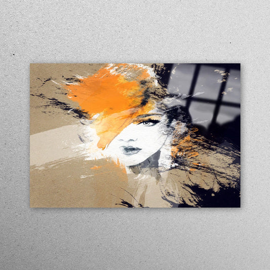 Woman Painting Acrylic Glass Print Tempered Glass Wall Art 100% Made in Australia Ready to Hang