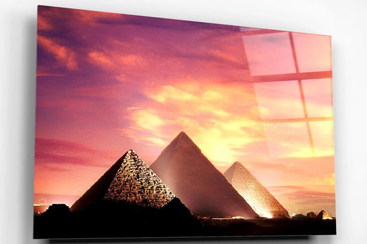 Egyptian Pyramids Acrylic Glass Print Tempered Glass Wall Art 100% Made in Australia Ready to Hang