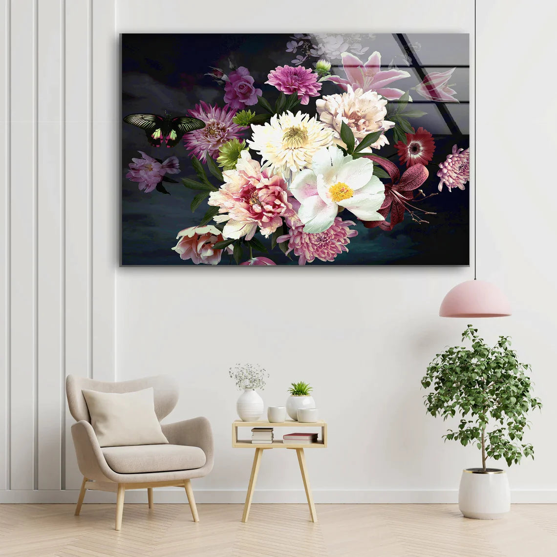 Colorful Flowers Bunch UV Direct Aluminum Print Australian Made Quality