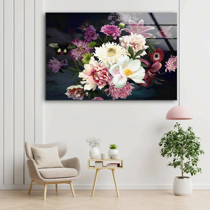 Colorful Flowers Bunch UV Direct Aluminum Print Australian Made Quality