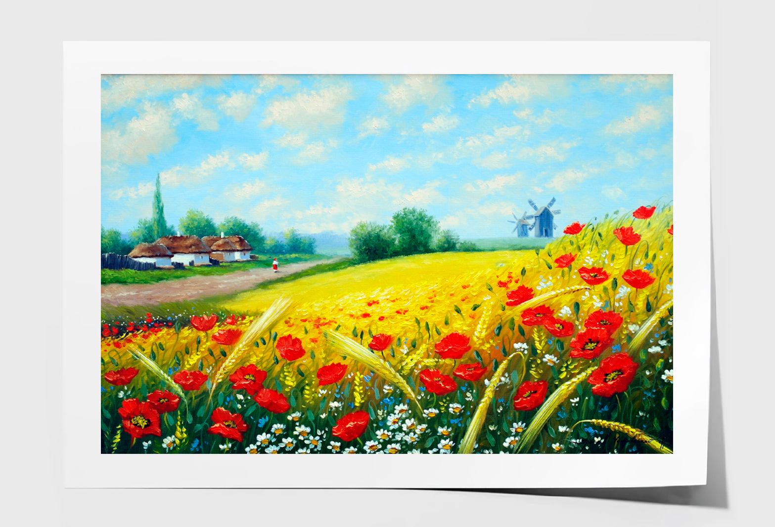 Village In Ukraine Oil Painting Wall Art Limited Edition High Quality Print Unframed Roll Canvas None