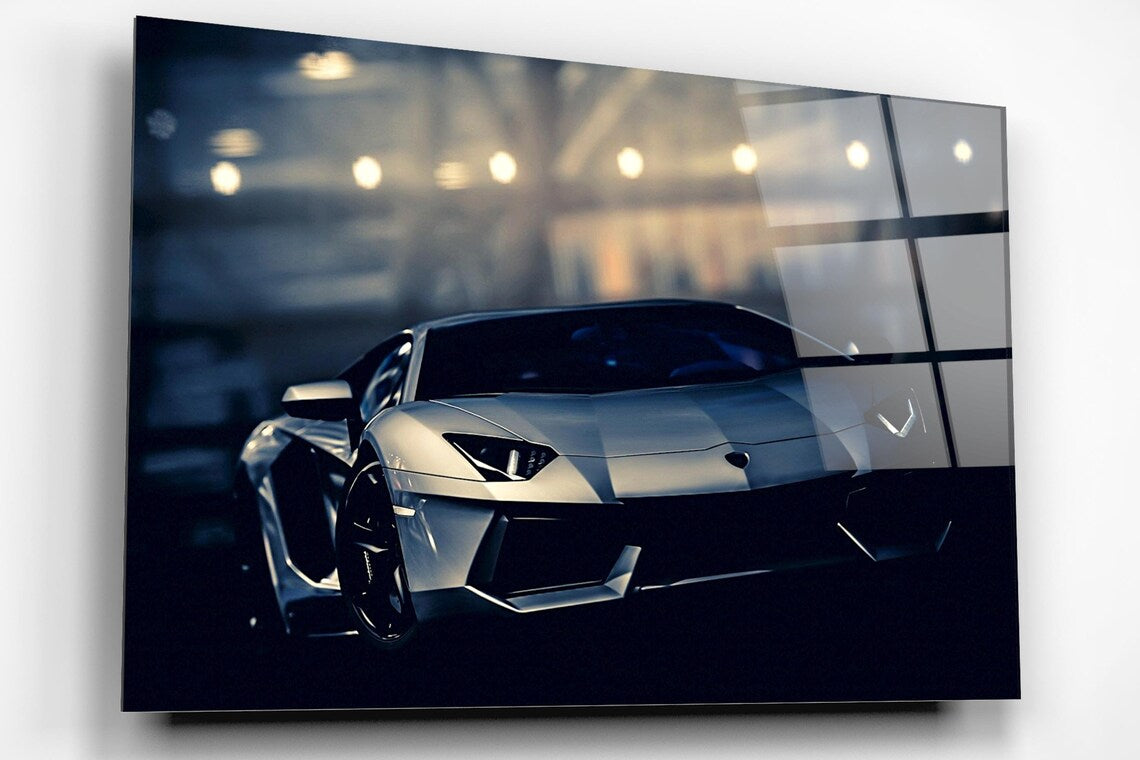 Lamborghini Supercar Acrylic Glass Print Tempered Glass Wall Art 100% Made in Australia Ready to Hang