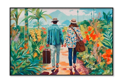 Asian Couple Oil Painting Wall Art Limited Edition High Quality Print