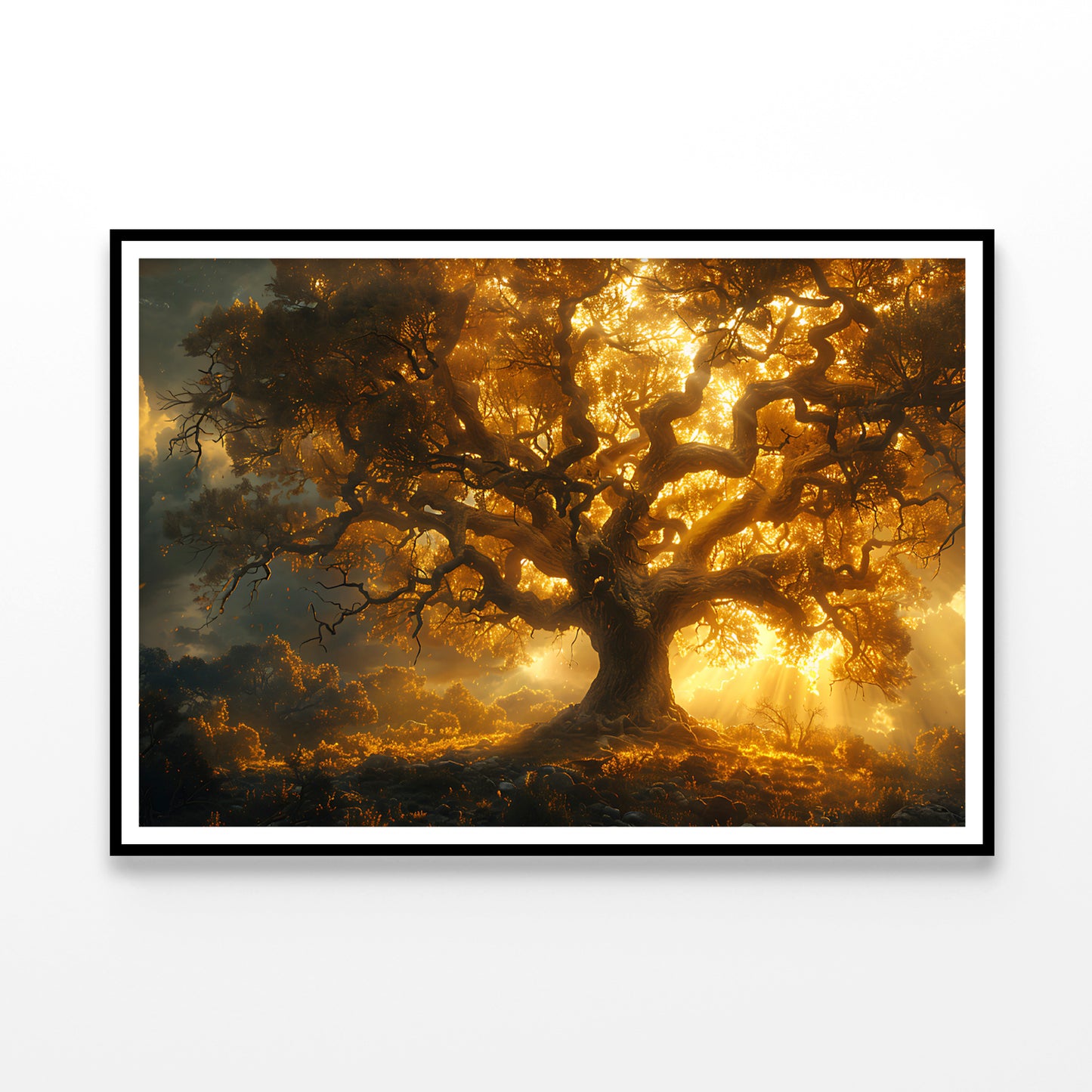 Sunset in the Forest View Home Decor Premium Quality Poster Print Choose Your Sizes