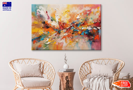Multicolored Abstract Shades Oil Painting Wall Art Limited Edition High Quality Print