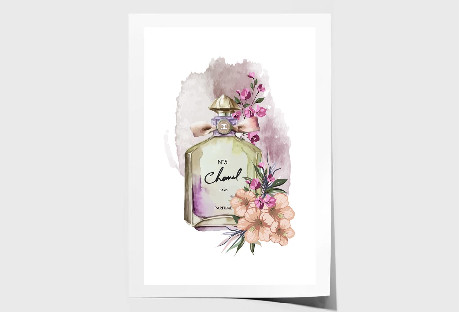 Green Peach Perfume Wall Art Limited Edition High Quality Print Unframed Roll Canvas None