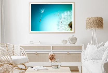 Dandelion Blowing in The Wind with A Blue Sky  Home Decor Premium Quality Poster Print Choose Your Sizes